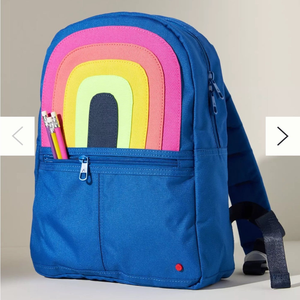 STATE Blue Kids Backpack with Rainbow Accent